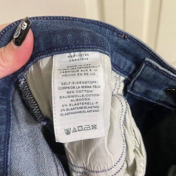 True Religion Womens Distressed Deconstructed Cora Mid Rise Straight Jeans Sz 26 - Picture 9 of 12